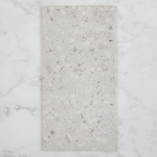 Hadfair 298 x 600mm Silver Terrazzo Look Porcelain Tile